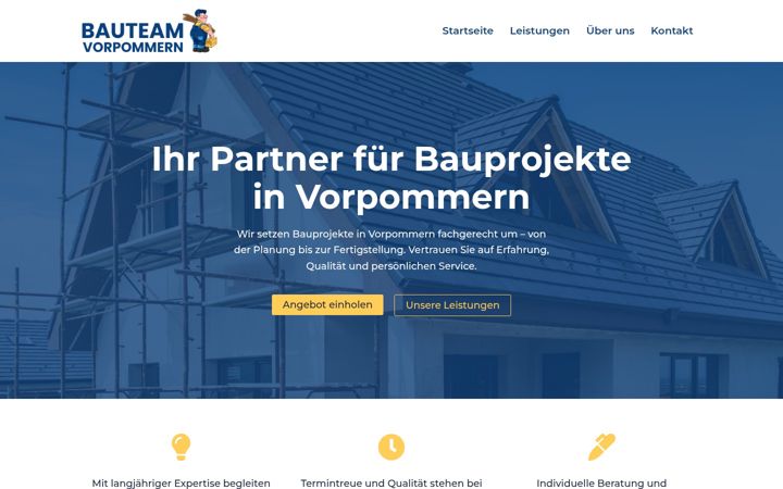 Screenshot of bauteam-vorpommern.de
