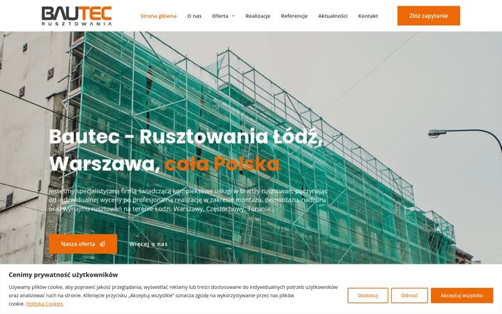 Screenshot of bautec-lodz.pl