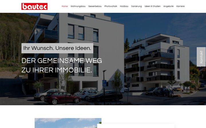 Screenshot of bautec-minden.de
