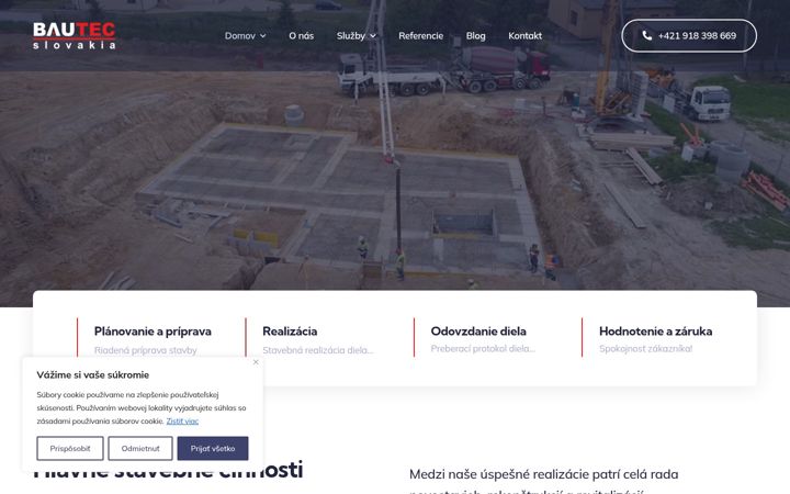 Screenshot von bautec.sk