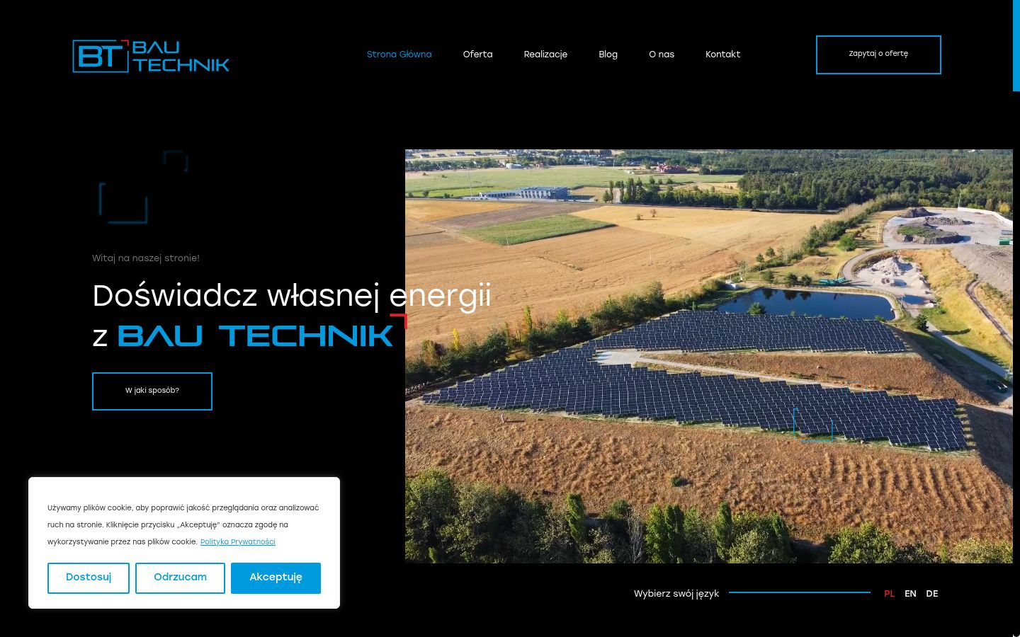 Screenshot des Einwilligungsbanners vor jeglicher Interaktion
