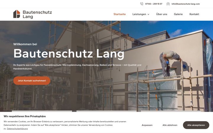 Screenshot of bautenschutz-lang.com