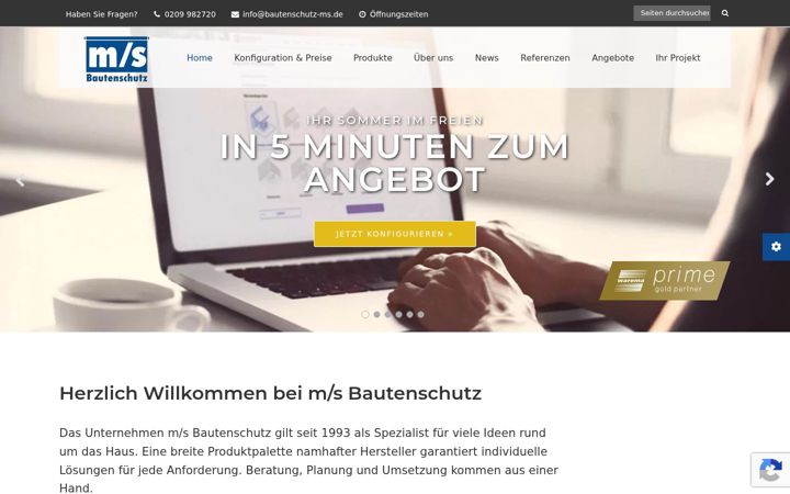 Screenshot of bautenschutz-ms.de