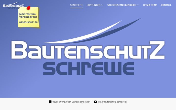 Screenshot of bautenschutz-schrewe.de
