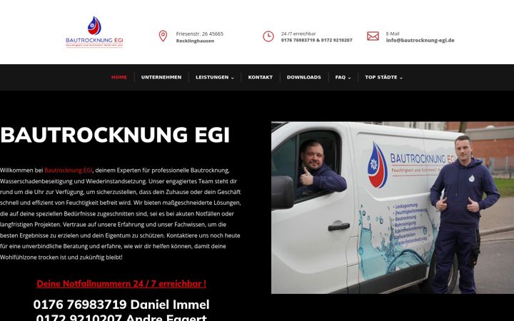 Ekrano kopija bautrocknung-egi.de