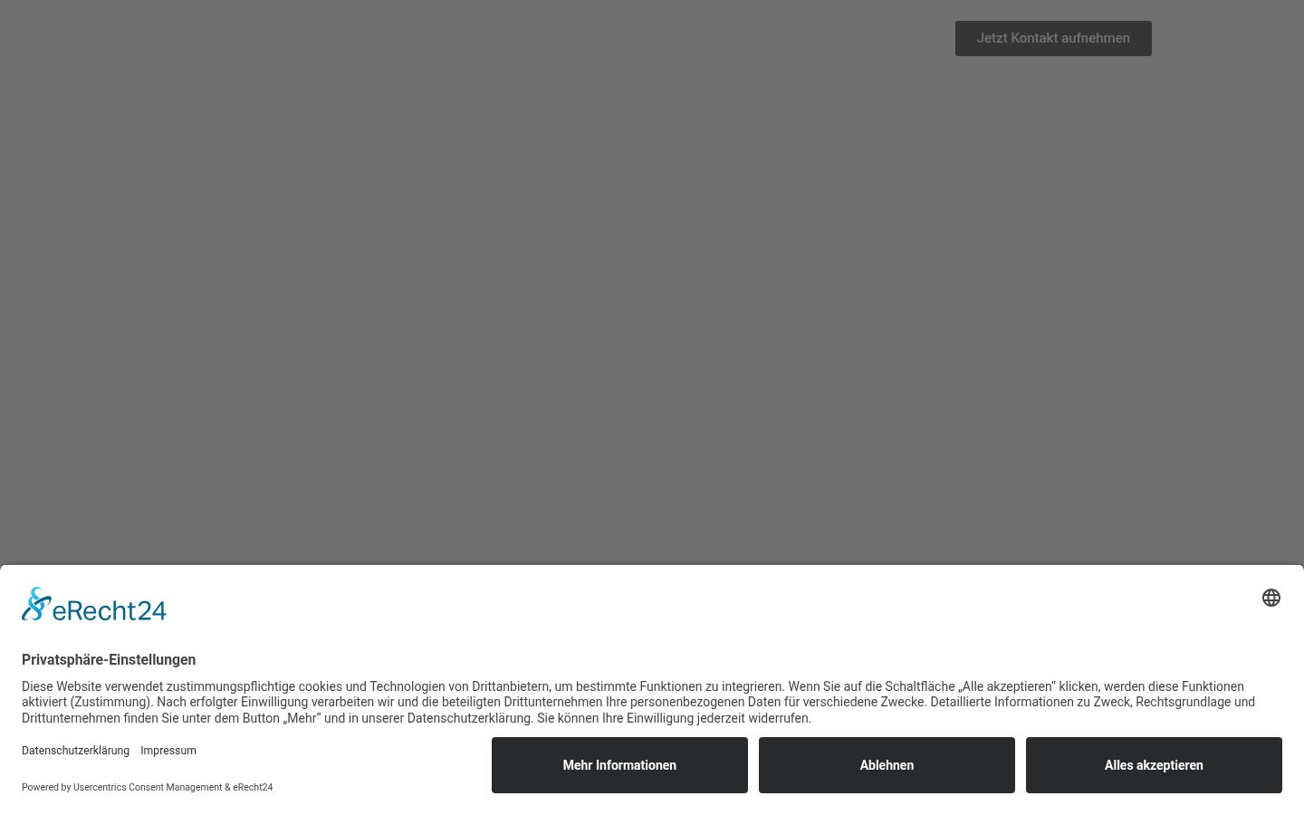 Captura de pantalla del banner de consentimiento mostrado antes de cualquier interacción