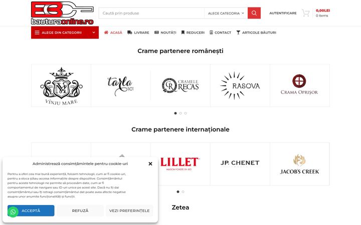 Screenshot of bauturaonline.ro