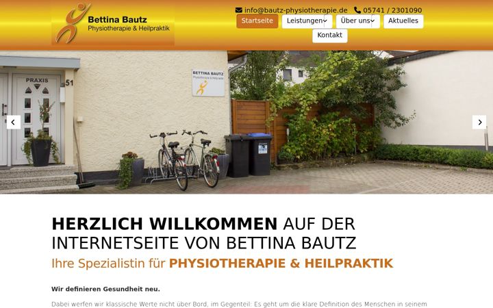 Képernyőkép: bautz-physiotherapie.de