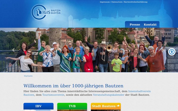 Screenshot of bautzenerleben.de