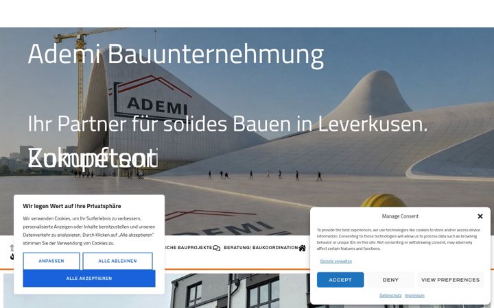 Zrzut ekranu bauunternehmen-ademi.de