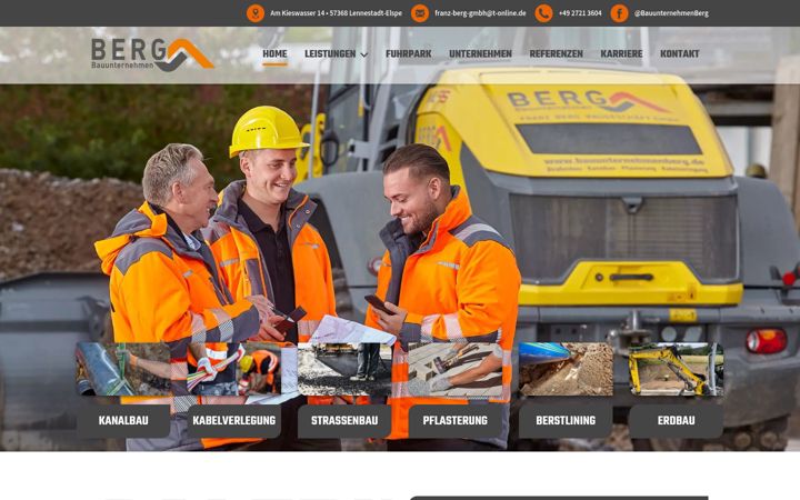Screenshot of bauunternehmen-berg.de
