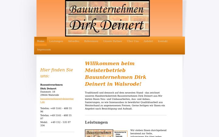 Screenshot of bauunternehmen-deinert.de