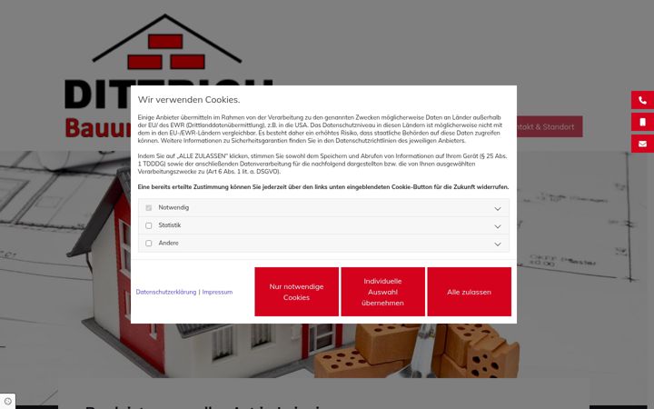 Screenshot of bauunternehmen-dittrich-leipzig.de