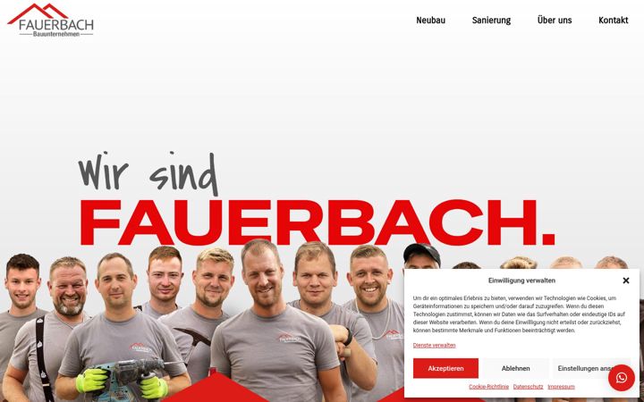 Screenshot of bauunternehmen-fauerbach.de