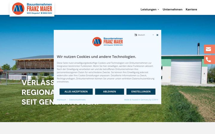 Screenshot of bauunternehmen-maier.de