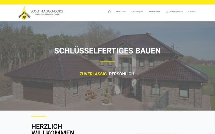 Screenshot of bauunternehmen-plaggenborg.de