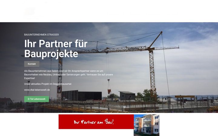 Screenshot of bauunternehmen-strasser.de