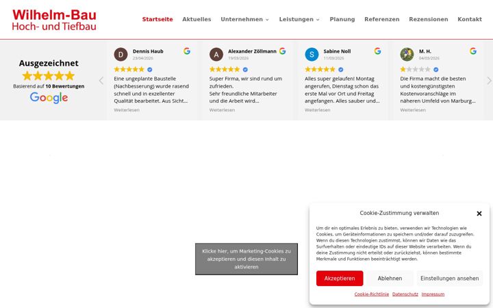 Screenshot von bauunternehmen-wilhelm.de