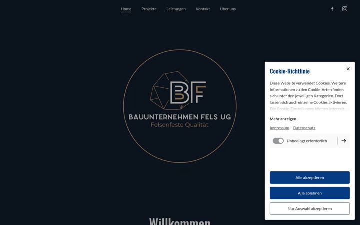 Screenshot von bauunternehmenfels.de