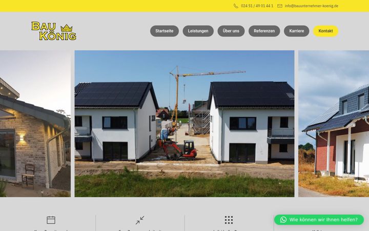 Captură de ecran a bauunternehmer-koenig.de