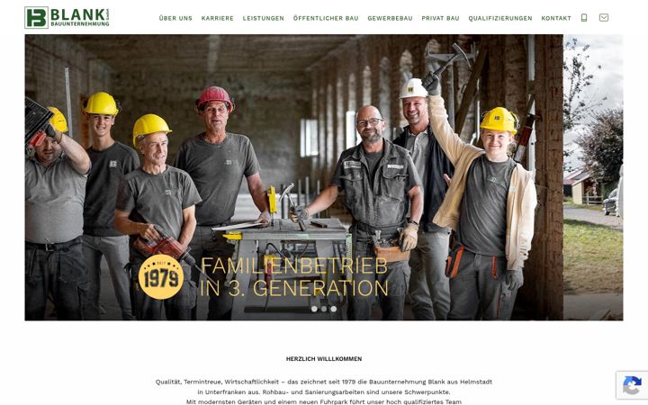 Screenshot of bauunternehmung-blank.de