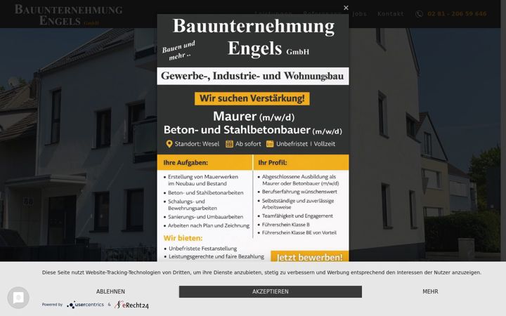 Screenshot of bauunternehmung-engels.de