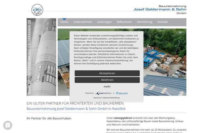 Screenshot of bauunternehmung-geldermann.de