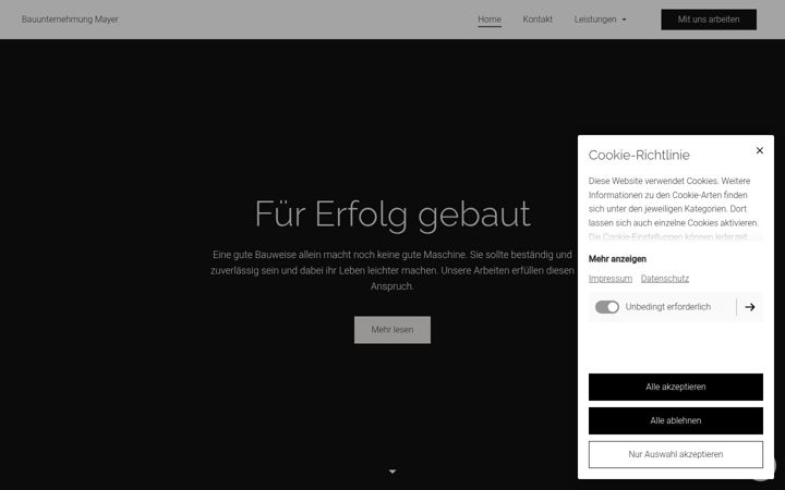 Screenshot of bauunternehmung-mayer.de