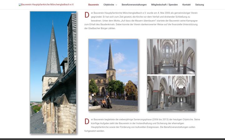 Screenshot of bauverein-hauptpfarrkirche.de