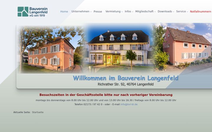 Screenshot of bauverein-langenfeld.com