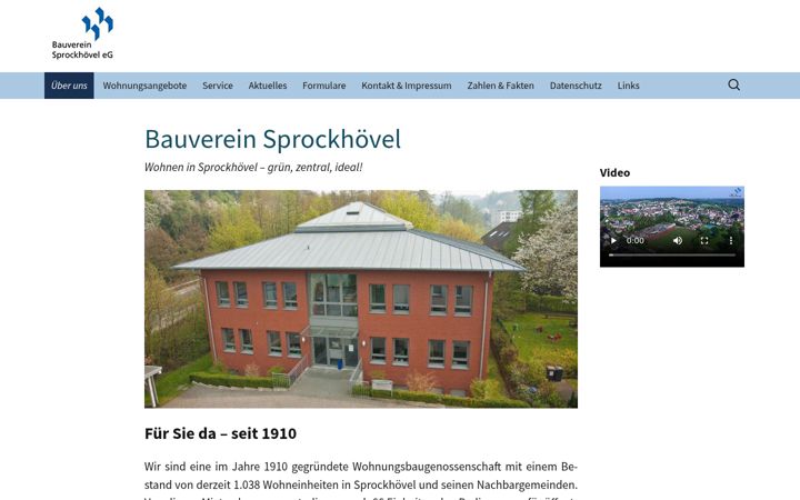 Screenshot of bauverein-sprockhoevel.de