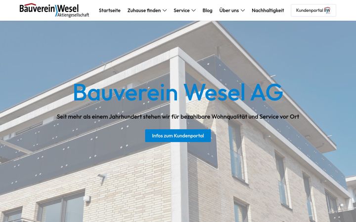 Screenshot of bauverein-wesel.de