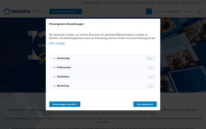 Screenshot of bauvista-profi.de