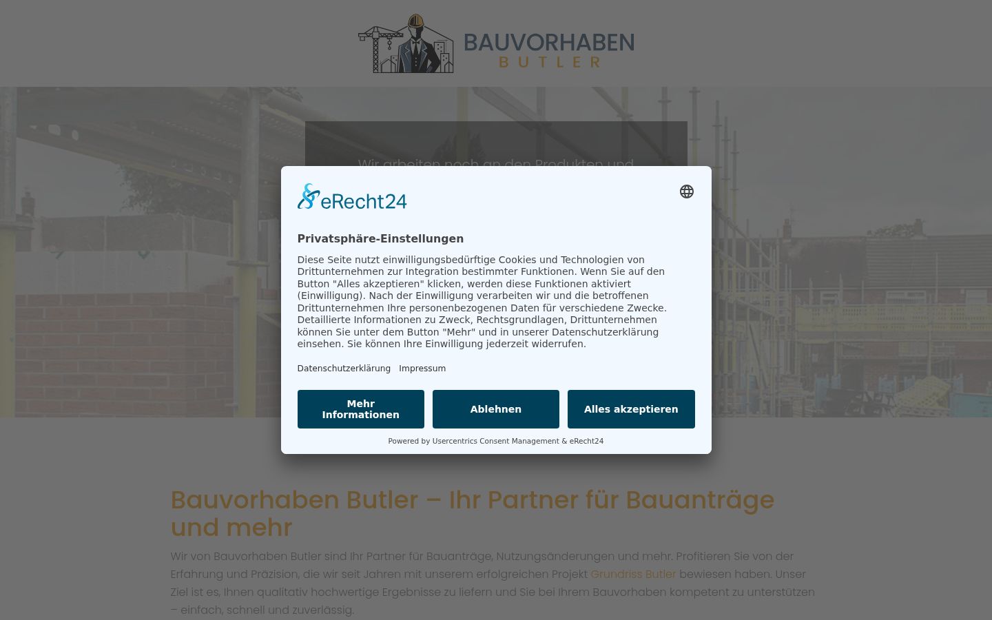 Screenshot of the consent banner shown before any interaction