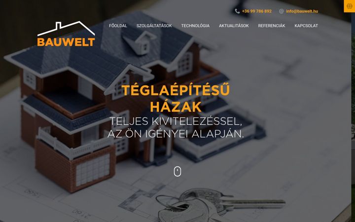Screenshot of bauwelt.hu