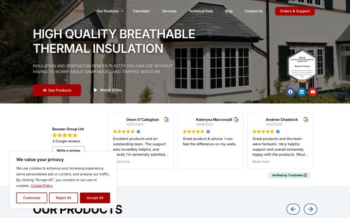 Screenshot of bauwer.co.uk
