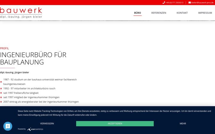 Screenshot of bauwerk-jena.de