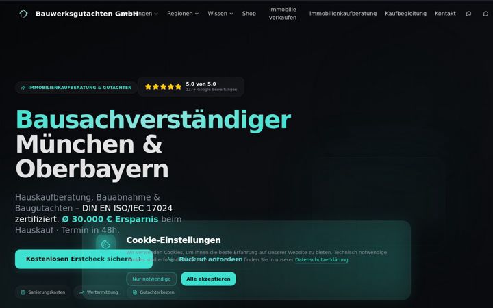 Screenshot of bauwerksgutachten.de