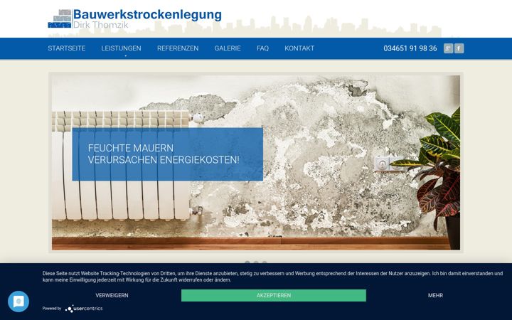 Screenshot of bauwerkstrockenlegung-in.de