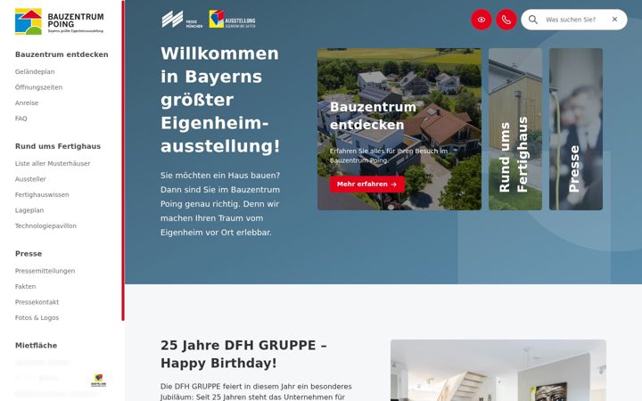 Screenshot of bauzentrum-poing.de