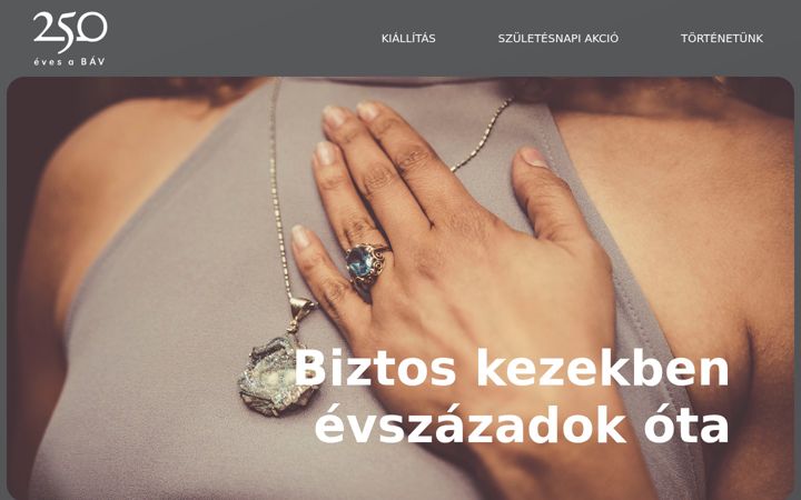 Screenshot of bav250.hu