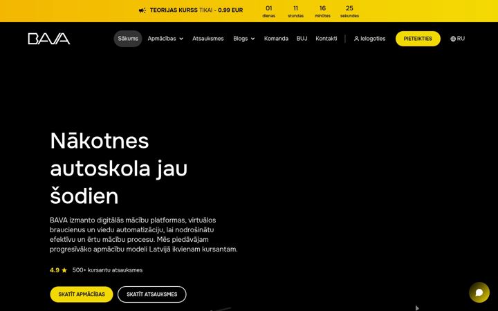 Screenshot of bavaautoskola.lv