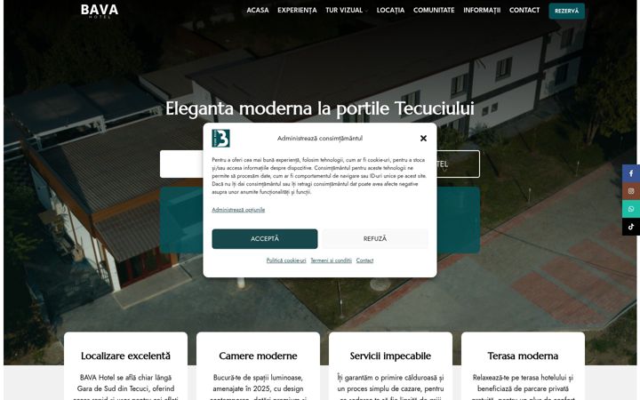 Screenshot of bavahotel.ro
