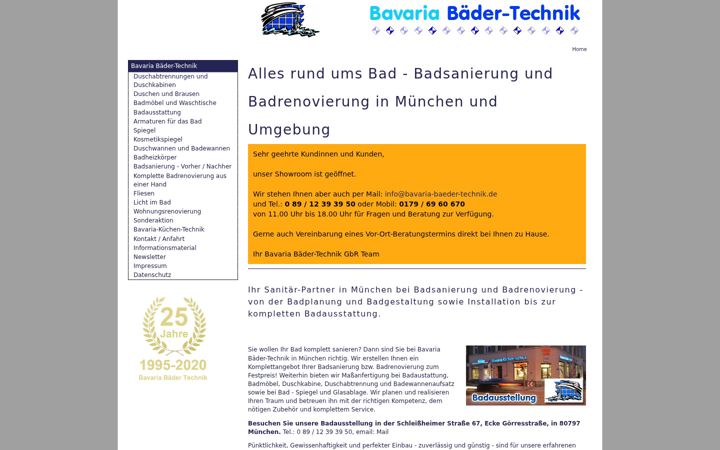 Screenshot of bavaria-baeder-technik.de