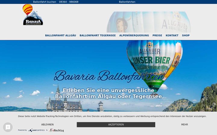 Screenshot of bavaria-ballon.de