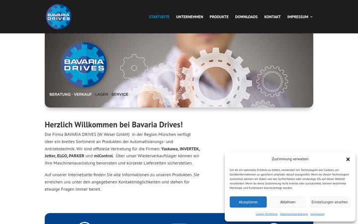 Екранна снимка на bavaria-drives.de