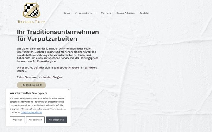 Screenshot of bavaria-putz.de