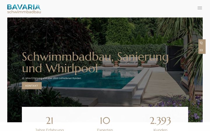 Екранна снимка на bavaria-schwimmbadbau.de