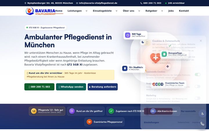 Screenshot of bavaria-vitalpflegedienst.de
