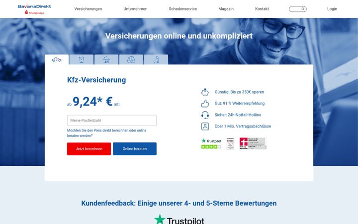 Screenshot of bavariadirekt.de